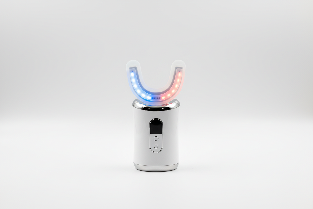 LED teeth whitening device white background